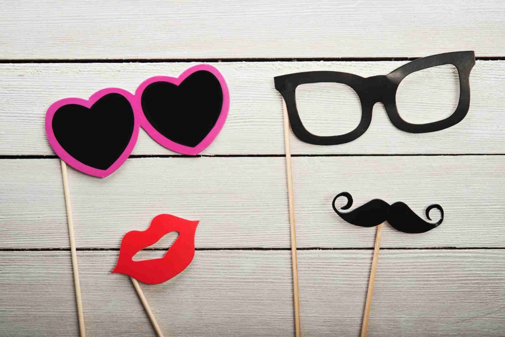 Hichzeitsbilder mit Photo Booth Elementen